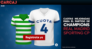 carcaj cuota mejorada bienvenida Real Madrid vs Sporting champions 14 septiembre carcaj cuota mejorada bienvenida Real Madrid vs Sporting champions 14 septiembre