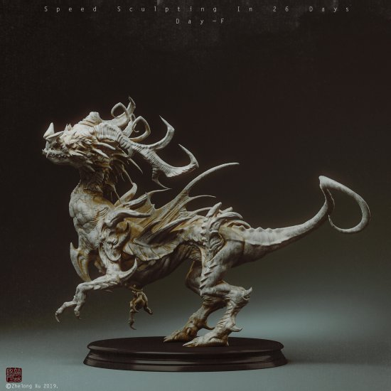 As esculturas e modelos 3D de fantasia e mitologia chinesa de Zhelong Xu Zhelong Xu artstation arte esculturas modelos 3D fantasia chinesa mitologia