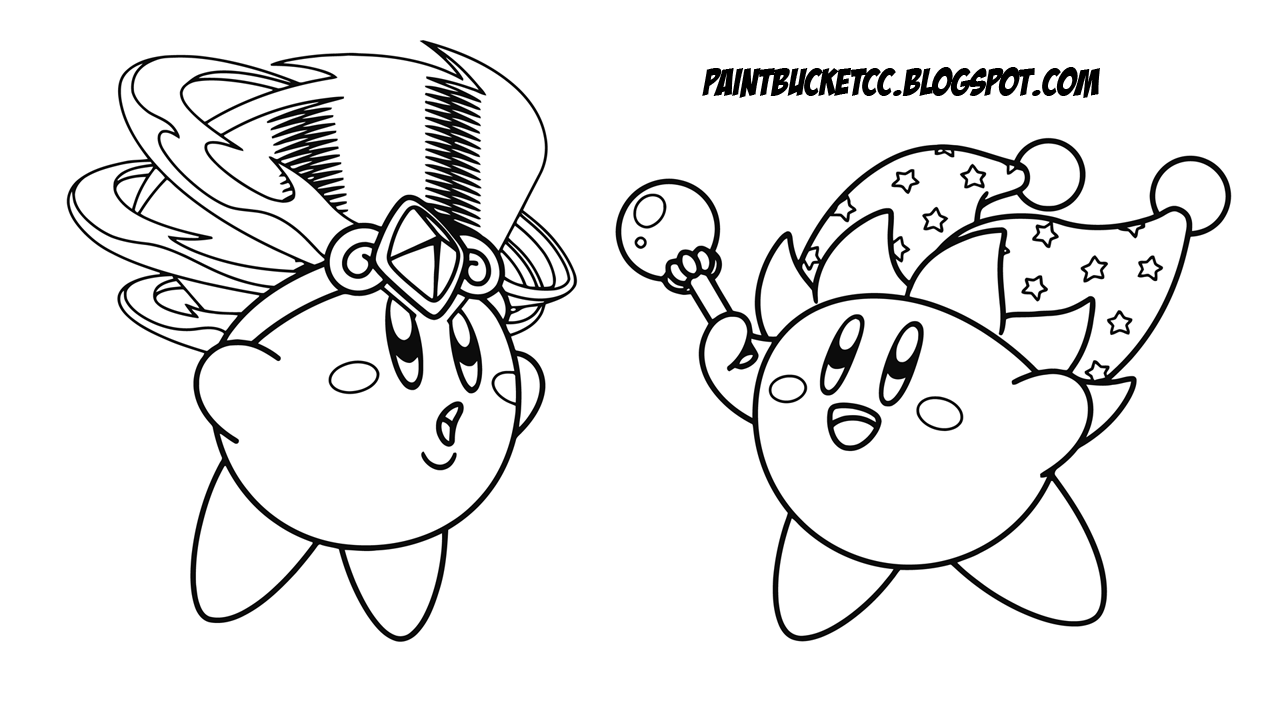 kirby coloring pages and clip art