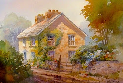watercolor paintings painting stone lee roland buildings cottage watercolour building fences travel brick cottages english sketchbook fence artists landscape easy