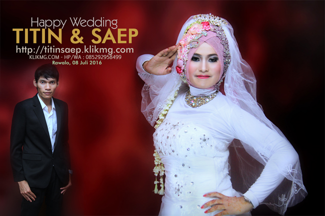 Final Design Foto Kolase Prewedding & Wedding TITIN & SAEP | KLIKMG Fotografer Wedding Purwokerto