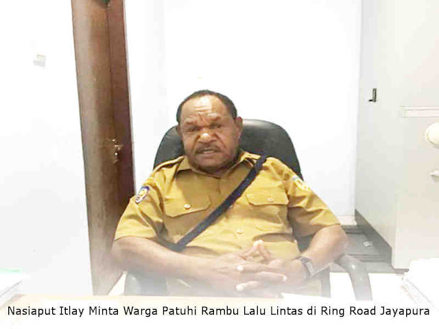 Nasiaput Itlay Minta Warga Patuhi Rambu Lalu Lintas di Ring Road Jayapura Nasiaput Itlay Minta Warga Patuhi Rambu Lalu Lintas di Ring Road Jayapura