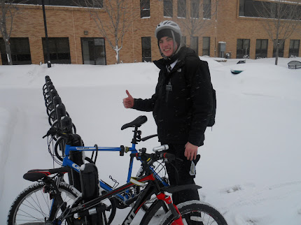Biking in the snow
