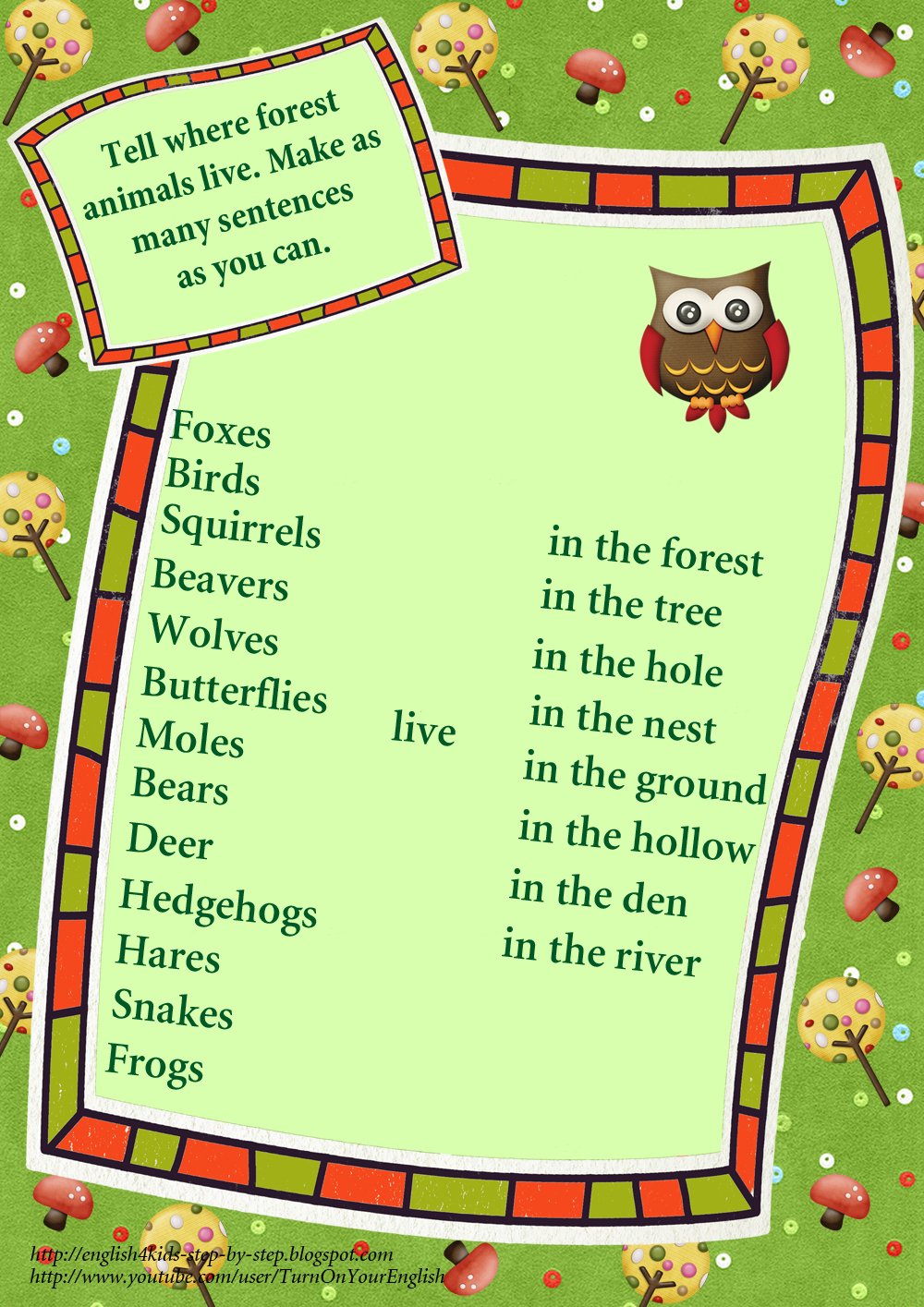 forest-animals-worksheets