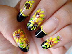 sunflower nail summer step tutorial easy