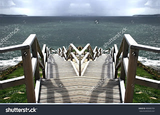 geometric composition of wooden stairs in a surreal landscape by the ocean, psychological photography, abstract surrealism, symmetry, symmetrical, natural, patterns, water, dew,nature,composition geometric composition of wooden stairs in a surreal landscape by the ocean, psychological photography, abstract surrealism, symmetry, symmetrical, natural, patterns, water, dew,nature,composition