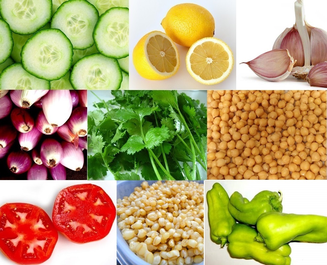 The Writing Corner Cilantro Tabbouleh with Heirloom Veggies