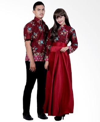 Model Gamis Batik Orang Gemuk pasangan Model Gamis Batik Orang Gemuk pasangan