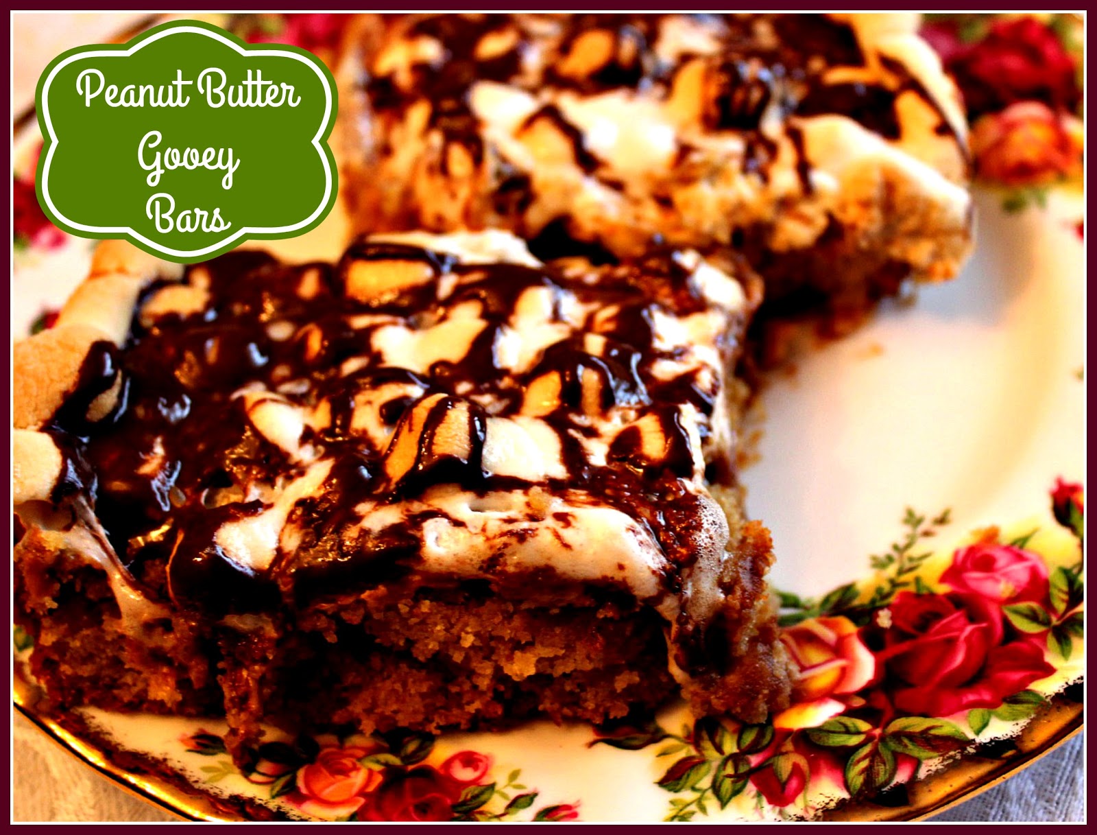 Sweet Tea and Cornbread Peanut Butter Gooey Bars!