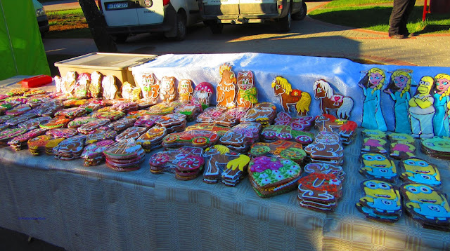 Gingerbread in market at Madona, Latvia