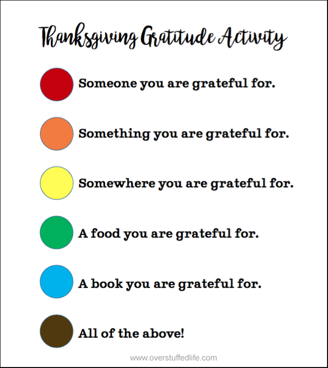 Fun Thanksgiving Gratitude Activity
