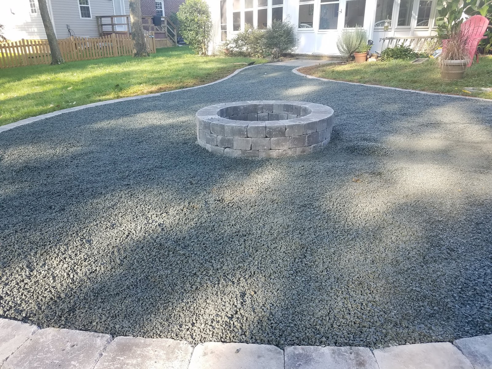 Custom Stoneworks & Design Inc. Fire Pit Pad in Lutherville MD