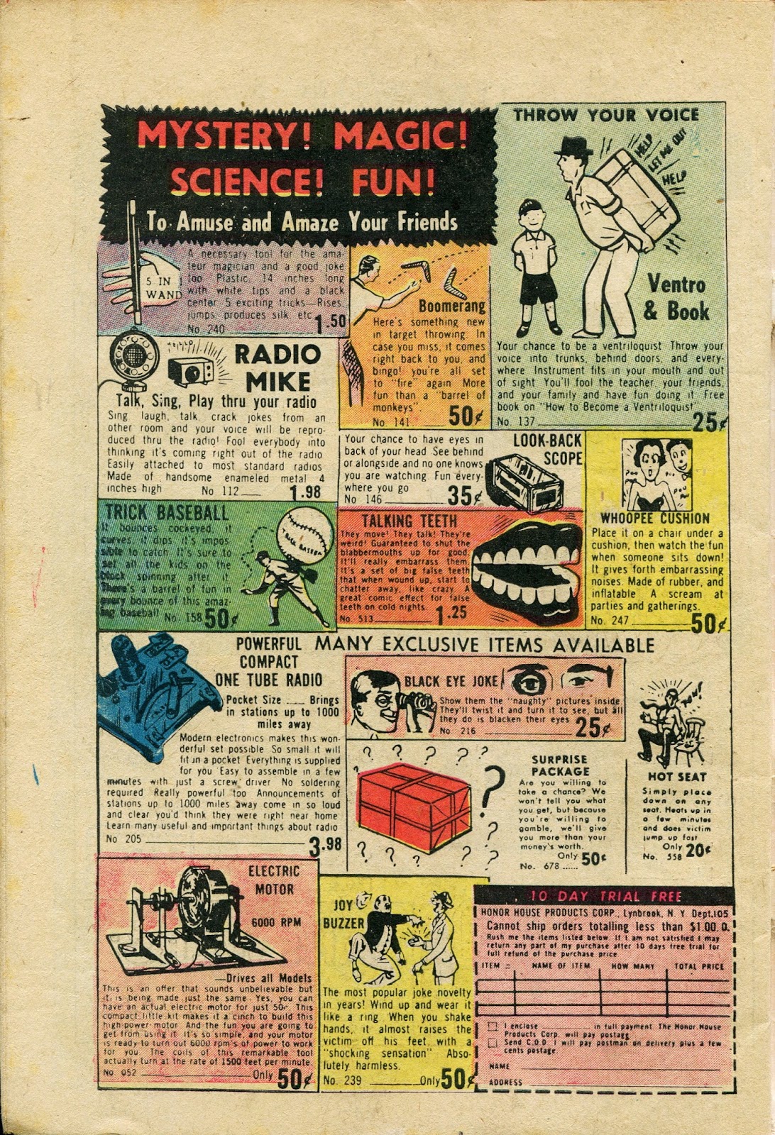 Lee's Comic Rack Novelty ads from 1900, 1902, and 1903 Winking eyes