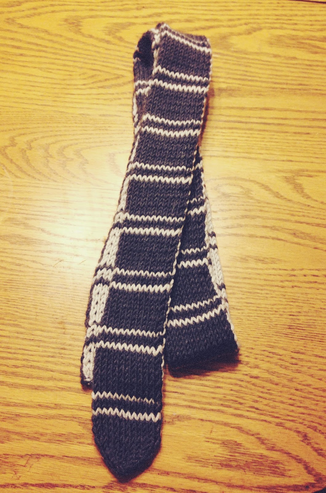 knitted tie pattern
