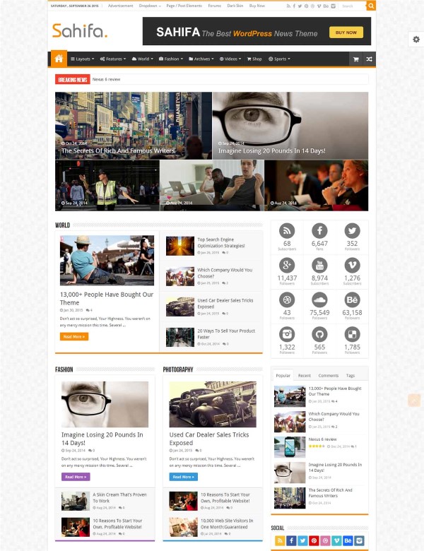 sahifa ultimate powerful magazine theme