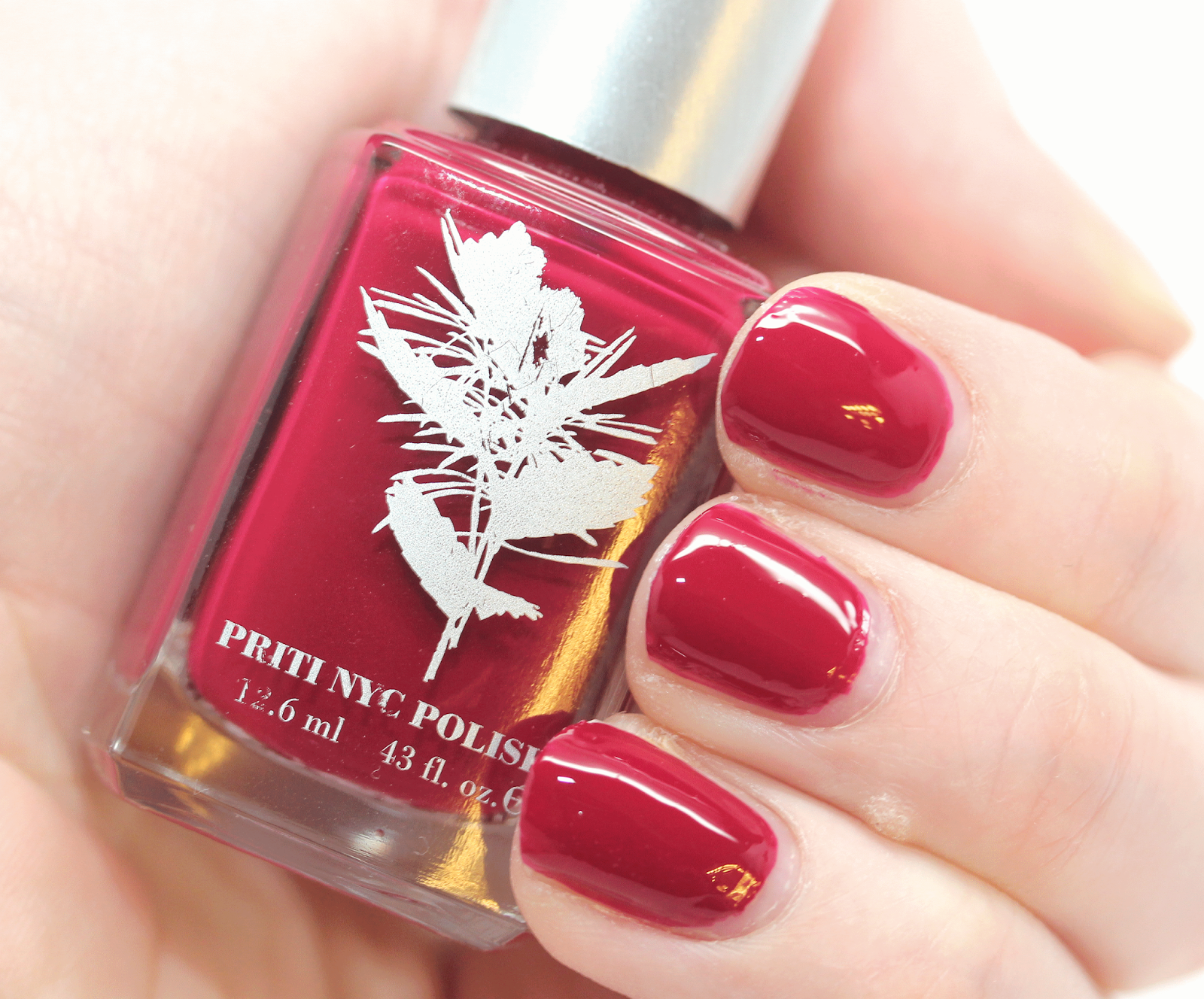 Priti NYC Nail Polish in Cherry Ripe Swatch