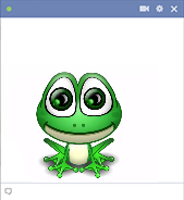 Animated frog emoticon
