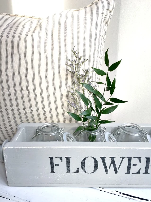 Build Your Own Fresh Flowers Wooden Crate Table Centerpiece