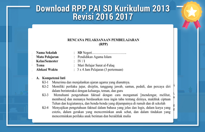 Contoh Rpp Pai Sd Kurikulum 2013 Kelas 5