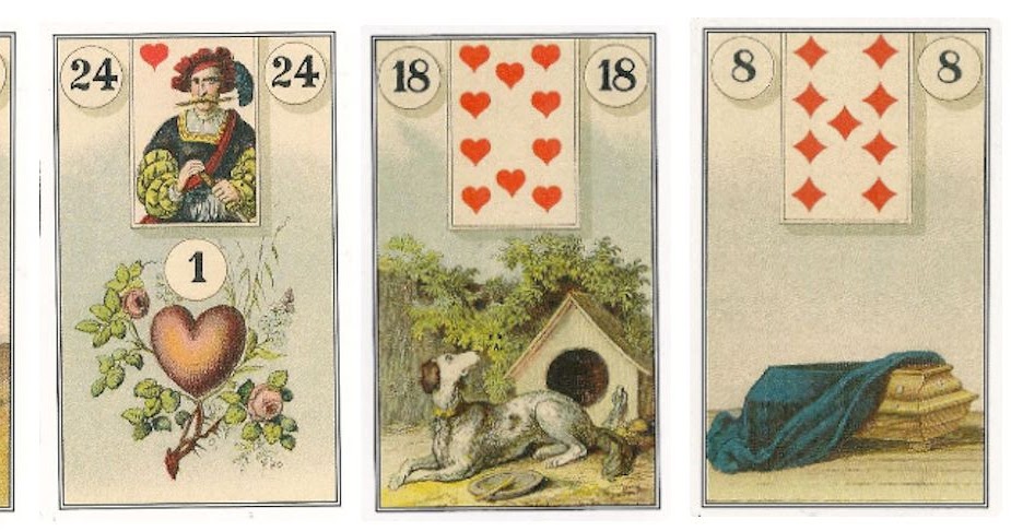 Lenormand Line of Five: Relationship Reading.