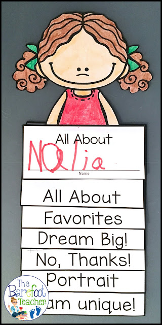 This All About Me Back to School Flip Book Craftivity is fun, easy, and will go right along with the other activities, ideas, and crafts that you have planned for your kids to do this fall. Six tabs provide information for Preschool, Kindergarten, or First Grade littles to fill out so that they can share all about themselves, while incorporating beginning writing practice at the same time. Simple cutting and easy assembly allows for all students to happily succeed!