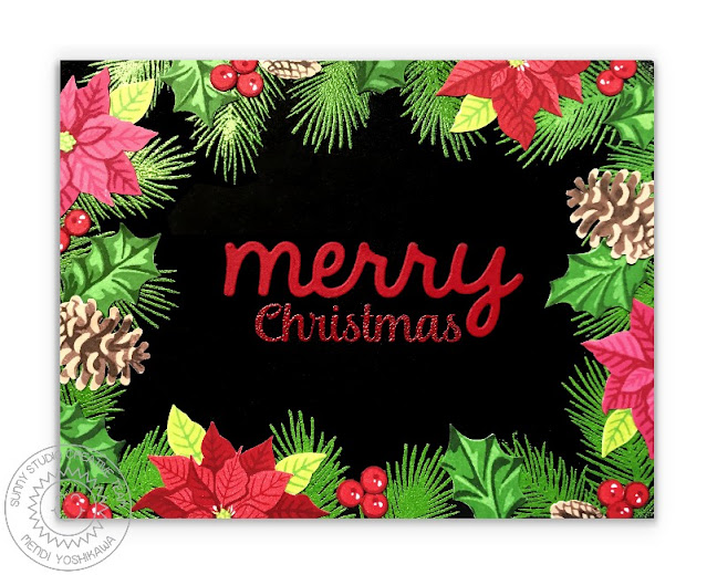Sunny Studio Stamps: Christmas Trimmings & Petite Poinsettias Holiday Card by Mendi Yoshikawa Sunny Studio Stamps: Christmas Trimmings & Petite Poinsettias Holiday Card by Mendi Yoshikawa