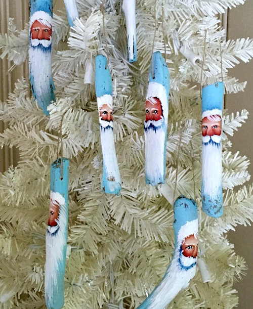 Driftwood Santa Ornaments