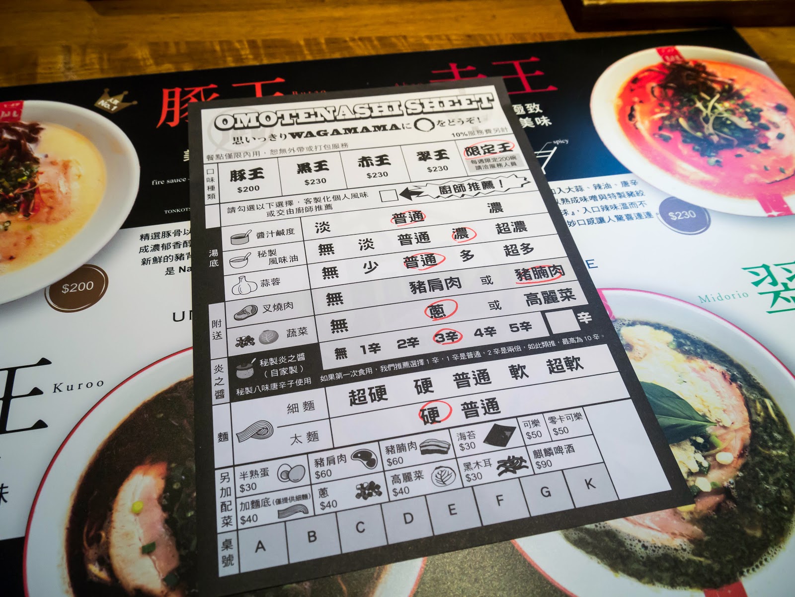 豚骨拉麵ラーメン凪 (Nagi) 菜單
