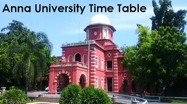 Anna University Time Table Anna University Time Table