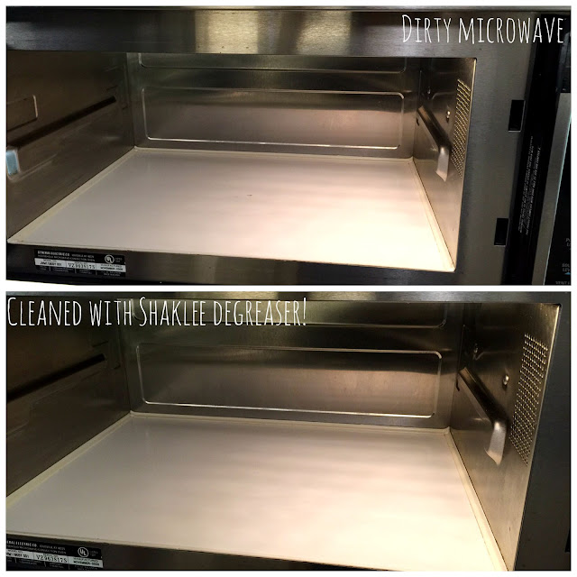 Microwave cleaned with nontoxic #Shaklee degreaser cleaner