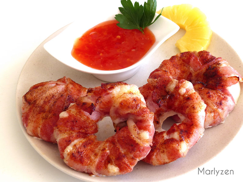Anneaux d'oignon ananas mozza bacon Marlyzen, cuisine revisitée