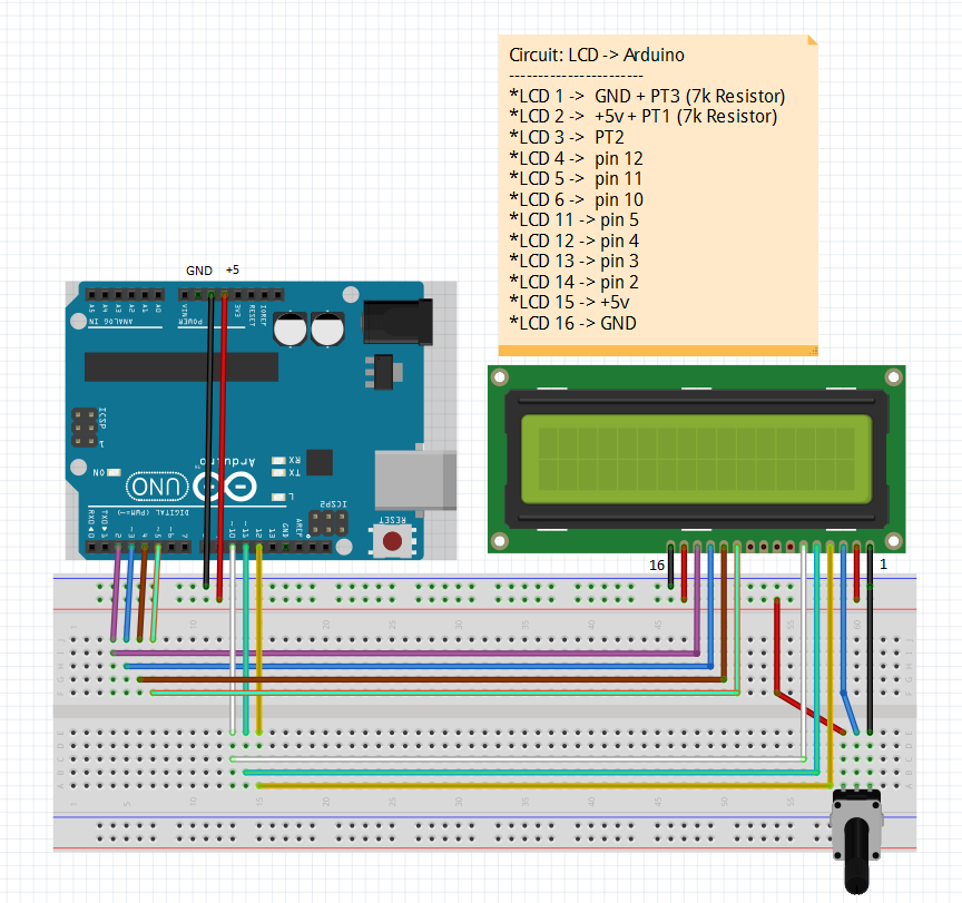 Prashant Pooboni: Arduino LCD 16x2 - JHD 162A