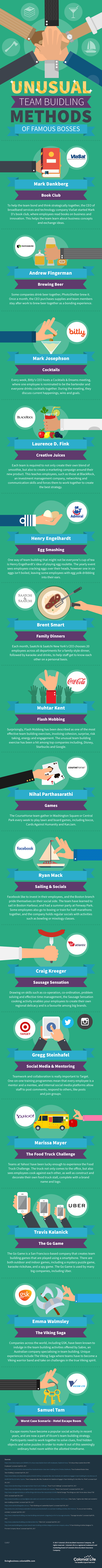 The Unusual Team Building Methods of Famous Bosses - #infographic