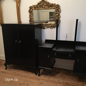 custom painted dressing table and wardrobe Lilyfield Life