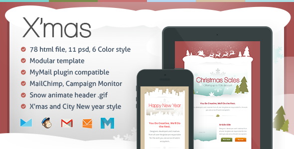 X'mas – Responsive Email Template