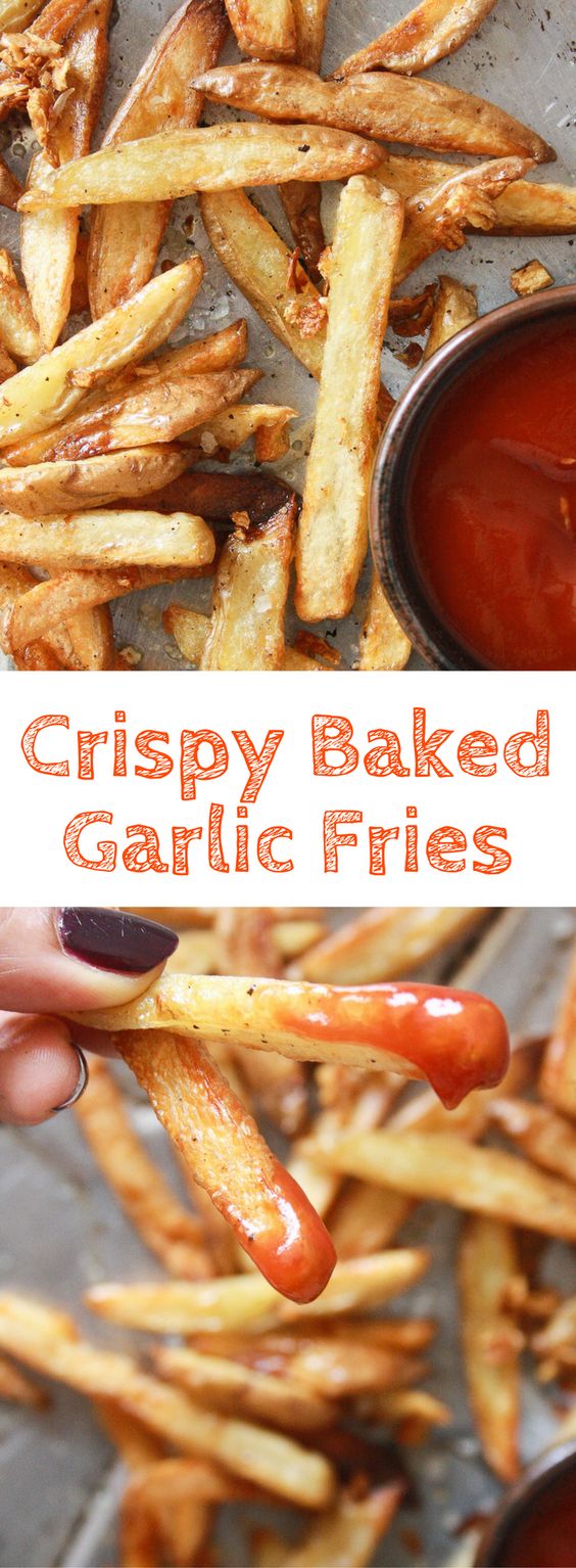 CRíSPY BáKED GáRLíC FRíES Heaven Food Recipe