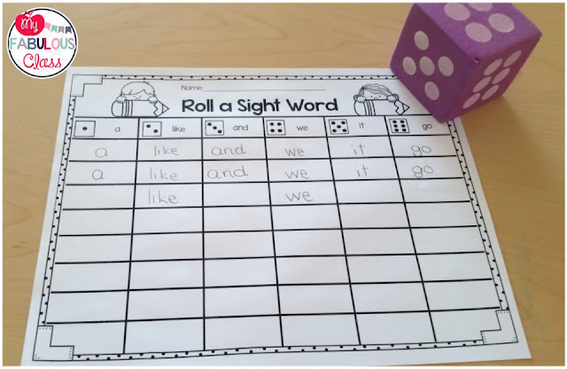  Roll A Sight Word Blank Template 