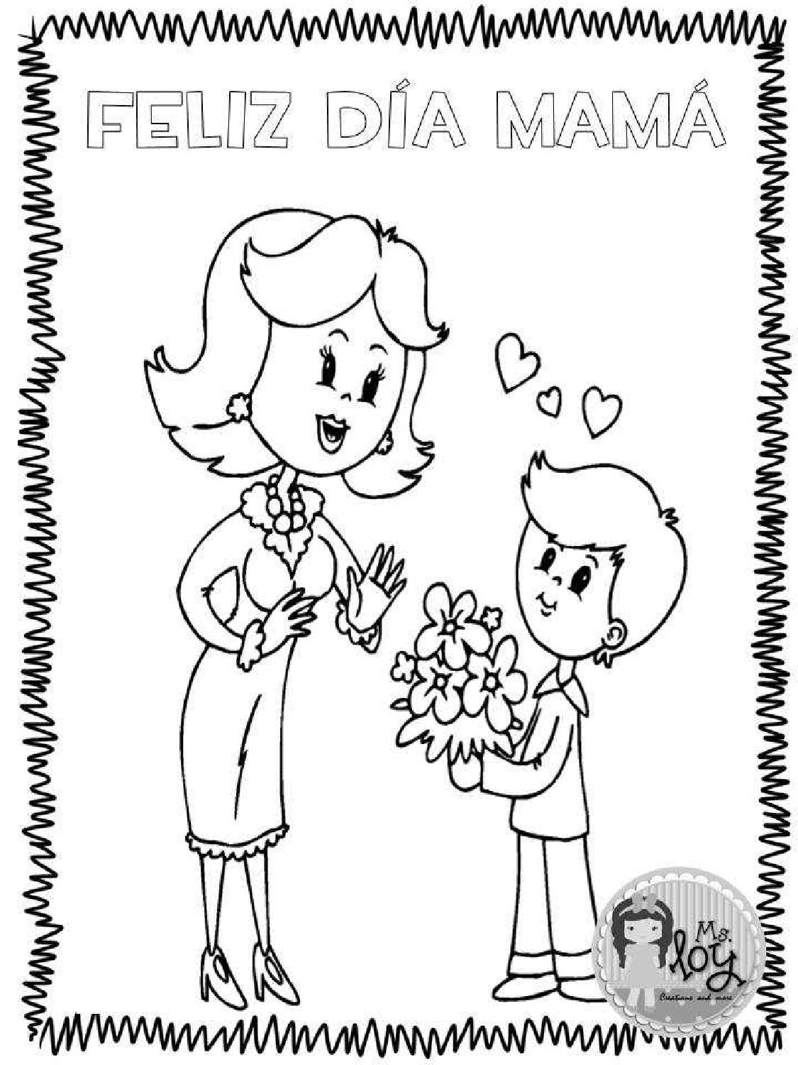 Tarjetas Para El Día De La Madre Para Imprimir Y Colorear THENEAVE