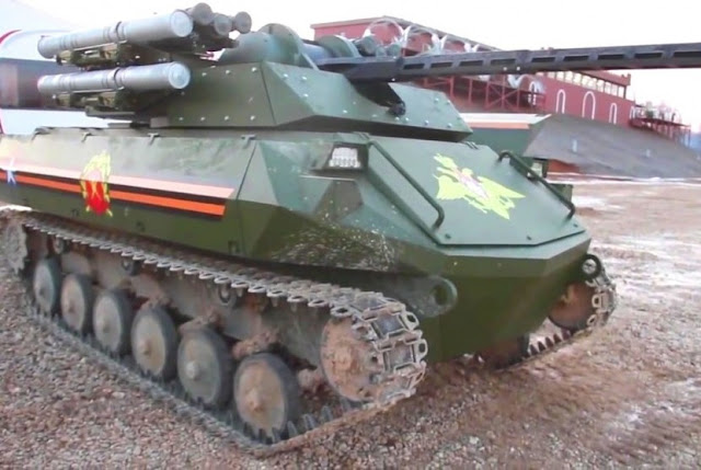 Rusia gunakan Tank Uran-9 untuk lawan robot Bom buatan ISIS
