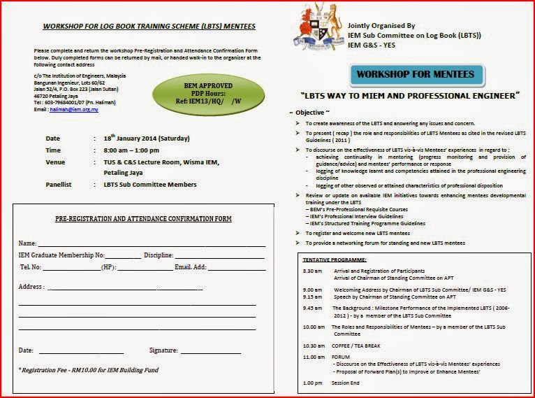 IEM YES KL for Log Book Training Scheme (LBTS) Mentee