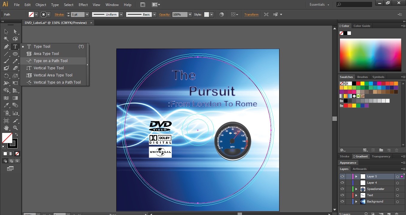 Dvd Text Digital Imaging Software: Adding the text around the DVD label
