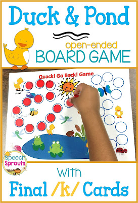 FREE Duck and Pond Themed Game with Final /k/ and Rhyme Cards by Speech Sprouts www.speechsproutstherapy.com FREE Duck and Pond Themed Game with Final /k/ and Rhyme Cards by Speech Sprouts www.speechsproutstherapy.com
