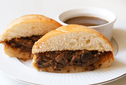 French Dips cooked in the crock pot
