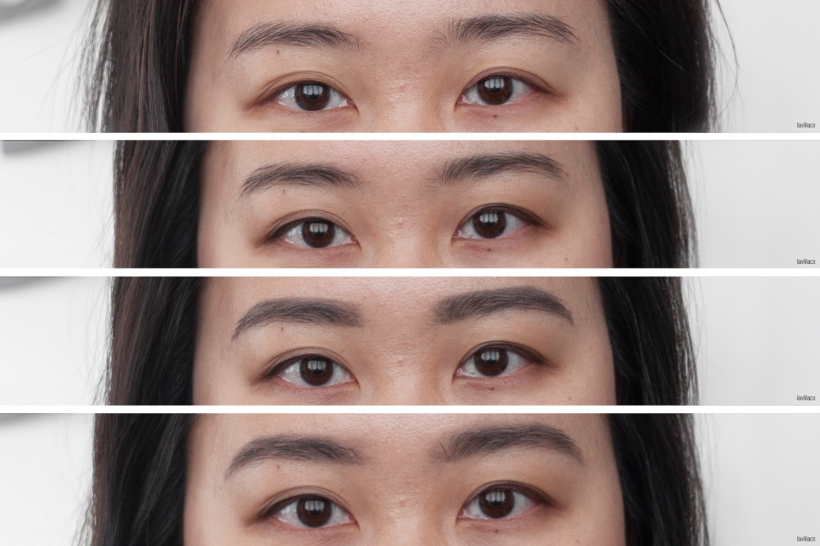 lavlilacs JUNGSAEMMOOL Refining Color-bony Brow - Smoky Bony swatch on brows