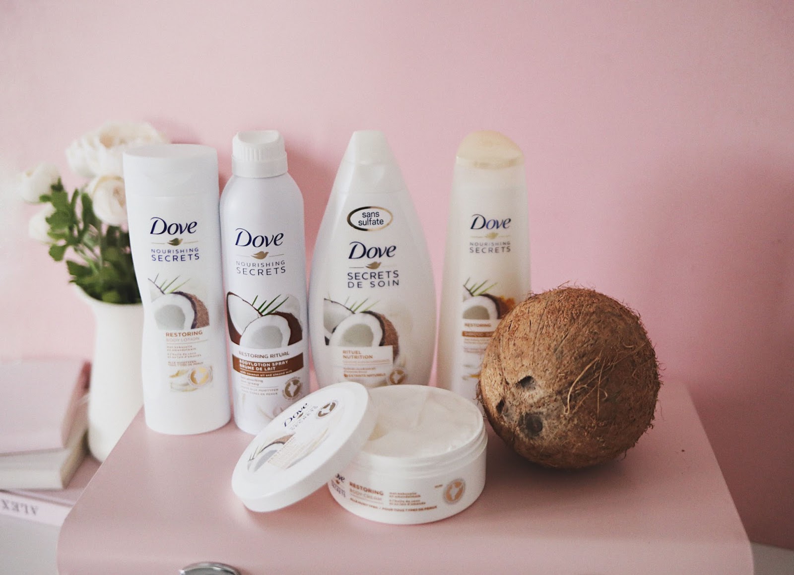 DOVE , CONCOURS , LES SECRETS DE SOIN RITUELS NUTRITIONS , HUILE DE COCO , ROSEMADEMOISELLE , ROSE MADEMOISELLE ,