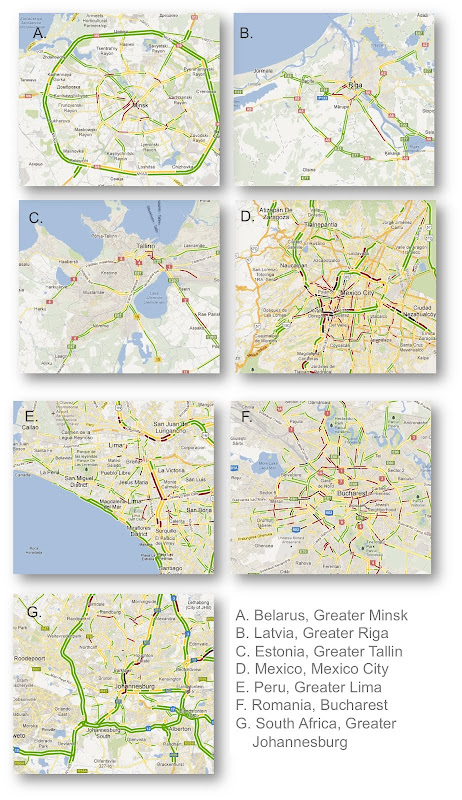 Google Lat Long: Get traffic conditions in 7 new countries and updates