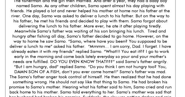 Kisah Danau Toba Dalam Bahasa Inggris Dan Artinya DANAU