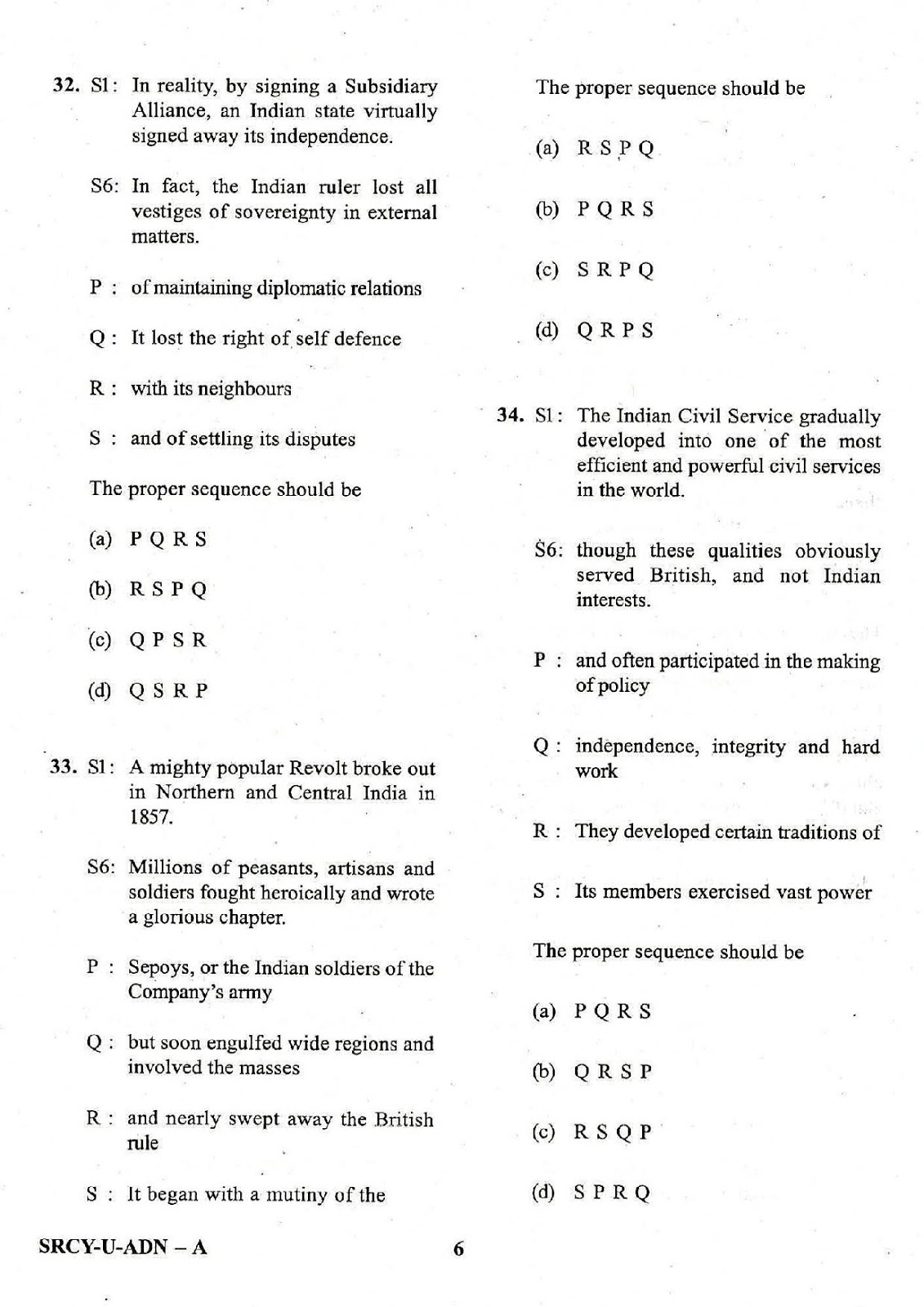NDA 1 General Ability Test 2017-2018 question paper NDA 1 2018 General Ability Test question paper