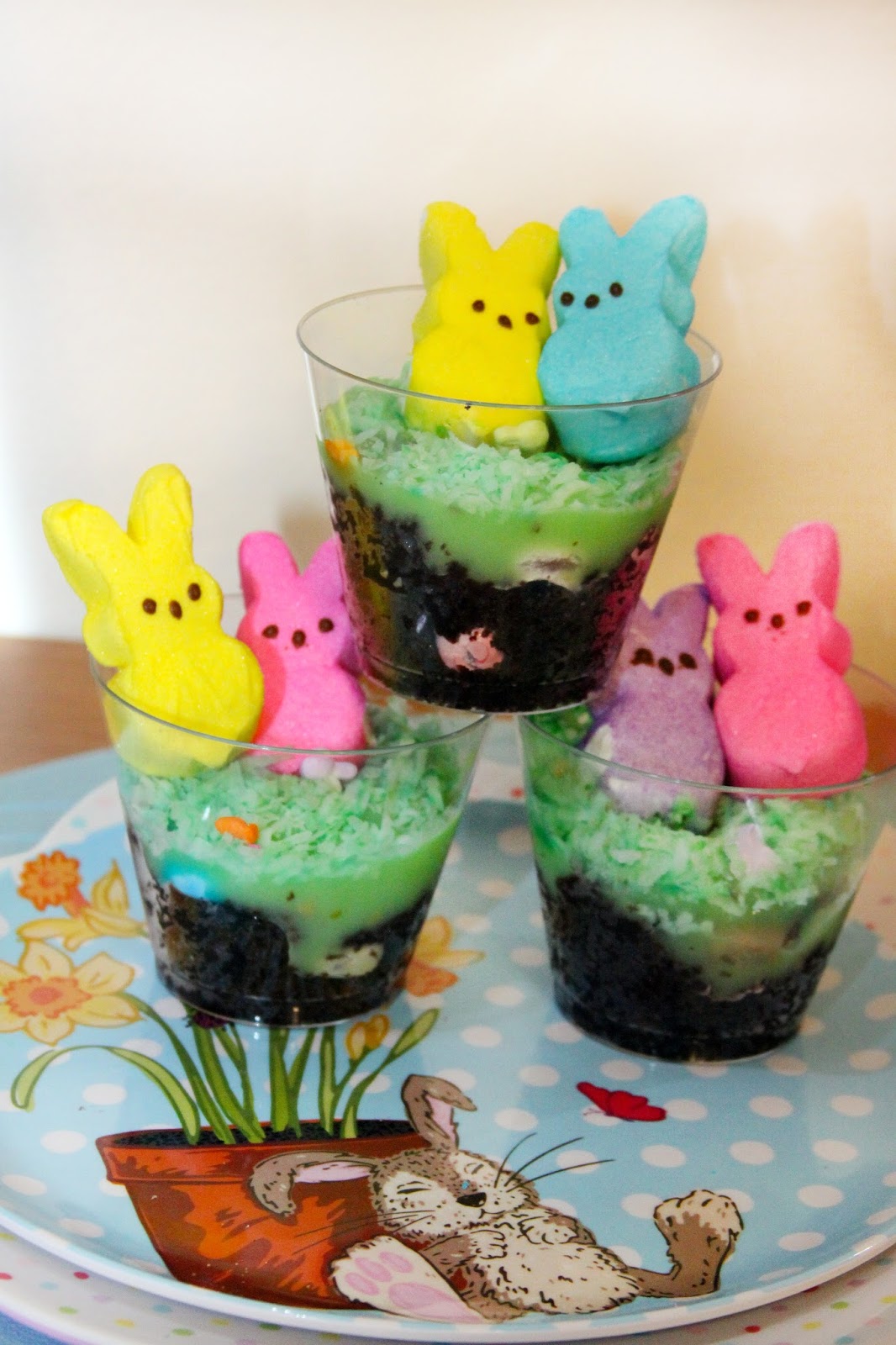 For the Love of Food: Peeps Easter Bunny Pudding Cups