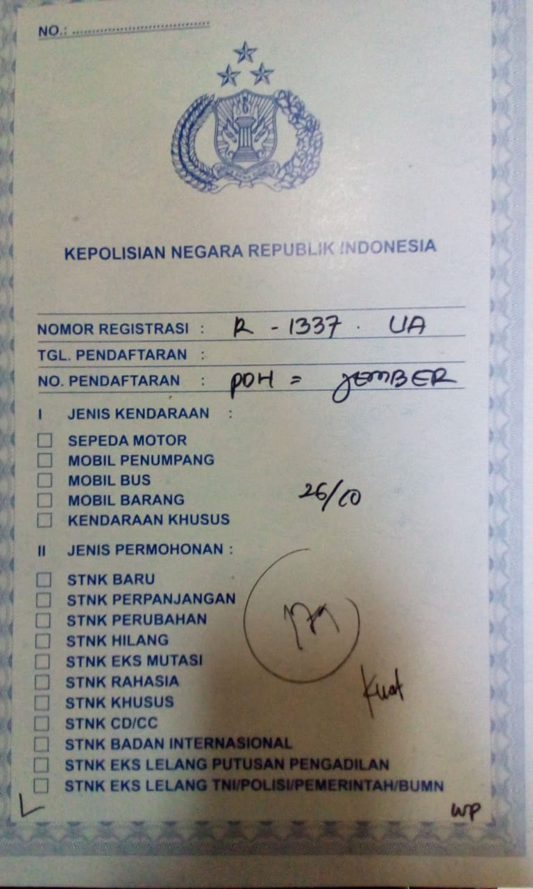 Biro Jasa Pengurusan Faktur Kendaraan Hilang